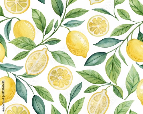 Bright lemon seamless pattern 