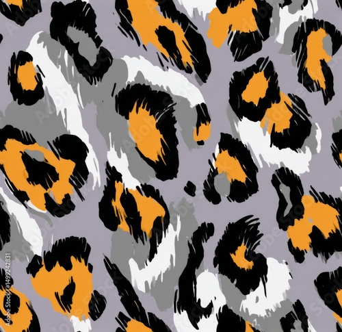 Abstract leopard print patt...