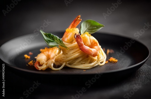 Delicious spaghetti with sh...