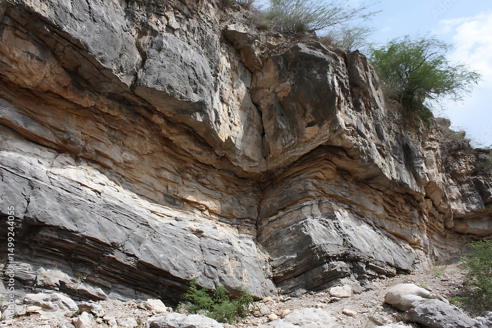 Naklejka premium Radiant geological structure from Jurassic era 