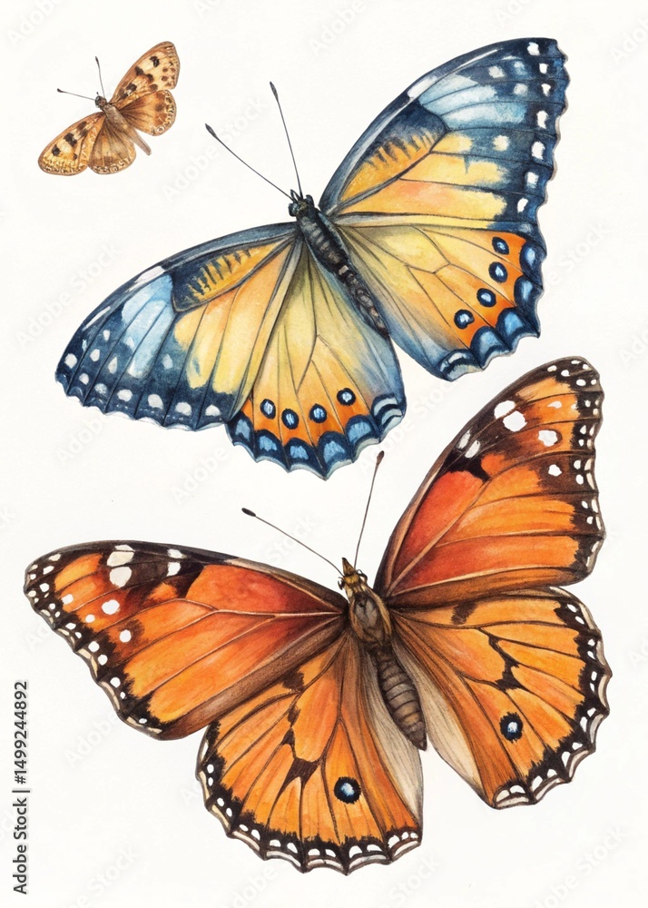 Obraz premium butterfly on white background