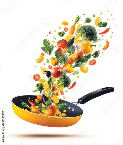 Colorful vegetables are bei...