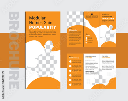 Modern Constraction brochure design with vector and RGB color