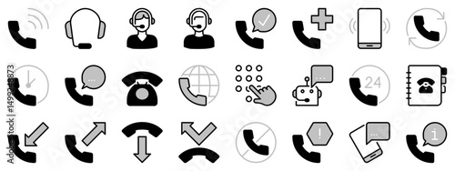 Icons in two tones about call