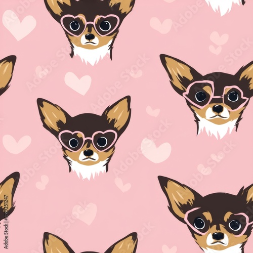 Cute chihuahua dogs wearing...