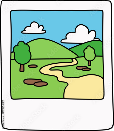 Polaroid Landscape View