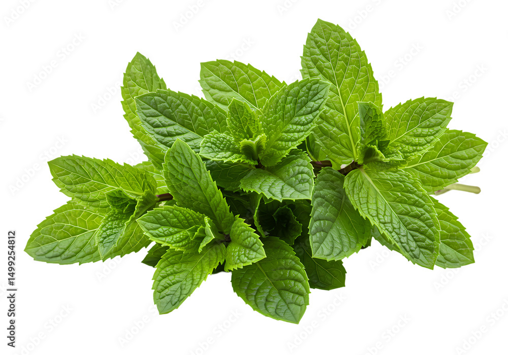 Fresh Mint Leaves Uses Benefits Growing Guide isolated on transparent background Fresh Mint Leaves Uses Benefits Growing Guide isolated on transparent background
