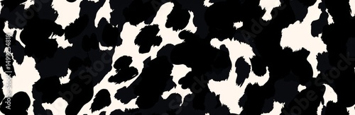 Black and white cowhide pat...