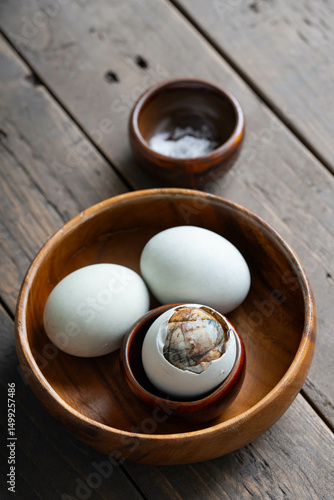 a bowl of duck egg; a delicacy food among Filipinos