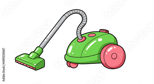 Cartoon Vacuum Cleaner Illustration