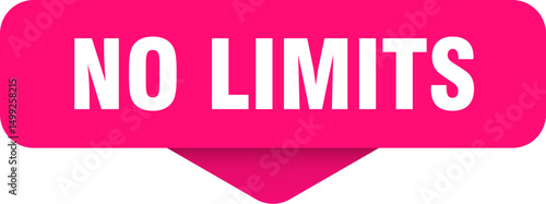 no limits sticker. no limits sign on transparent background