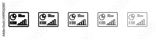 Dashboard icon or logo illustration outline black style