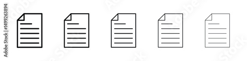 Document icon or logo illustration outline black style