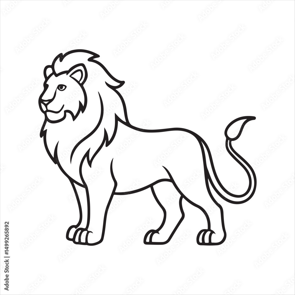 Fototapeta premium simba lion king silhouette vector