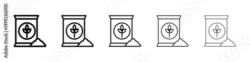 Fertilizer icon or logo illustration outline black style