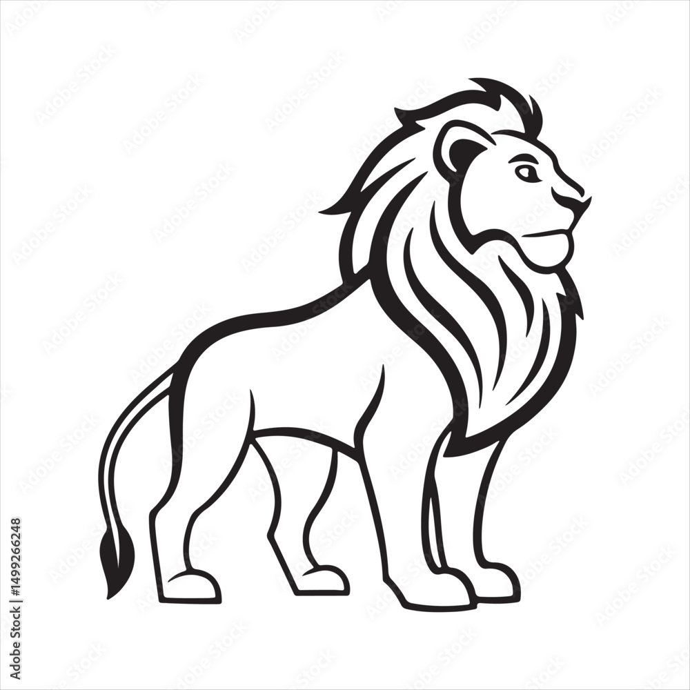 Fototapeta premium simba lion king silhouette vector
