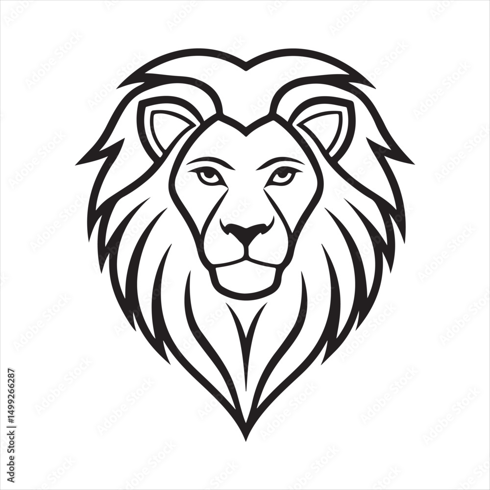 Fototapeta premium simba lion king silhouette vector