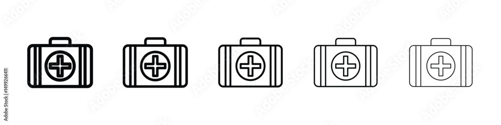 First aid icon or logo illustration outline black style First aid icon or logo illustration outline black style