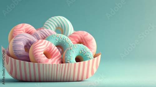 Fast Food Onion Rings Tray Icon Design

