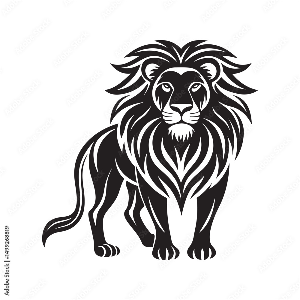Fototapeta premium simba lion king silhouette vector