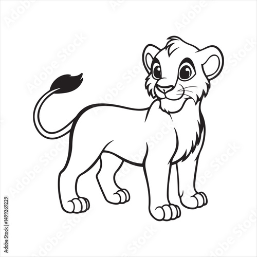 simba lion king  silhouette vector