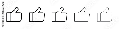 Like icon or logo illustration outline black style