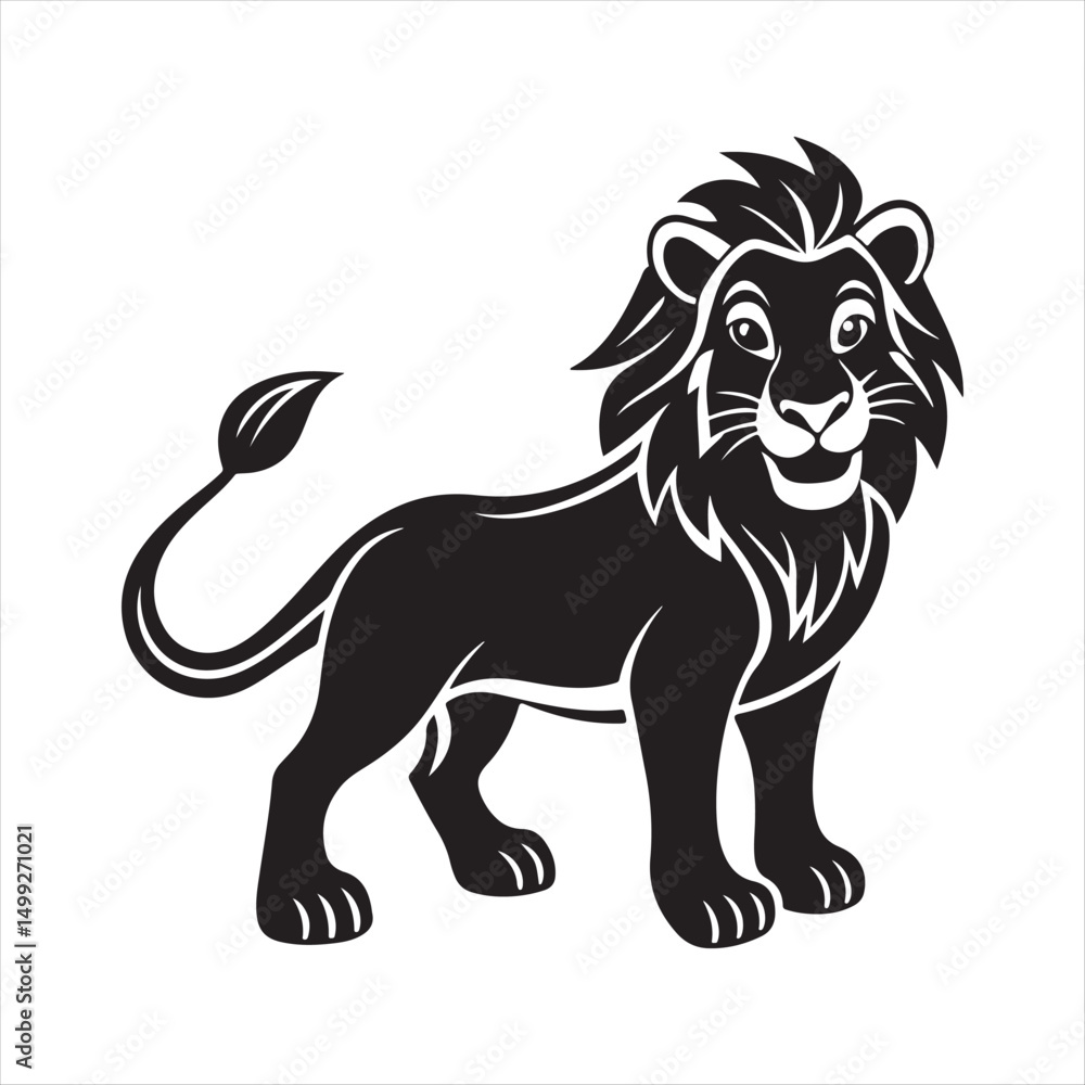 Fototapeta premium simba lion king silhouette vector
