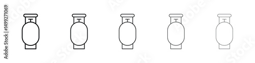 LPG icon or logo illustration outline black style