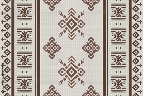 Navajo tribal vector pattern. Native American ornament. Ethnic South Western decor style. Boho geometric ornament.Ikat floral paisley embroidery blanket, rug. Woven carpet.