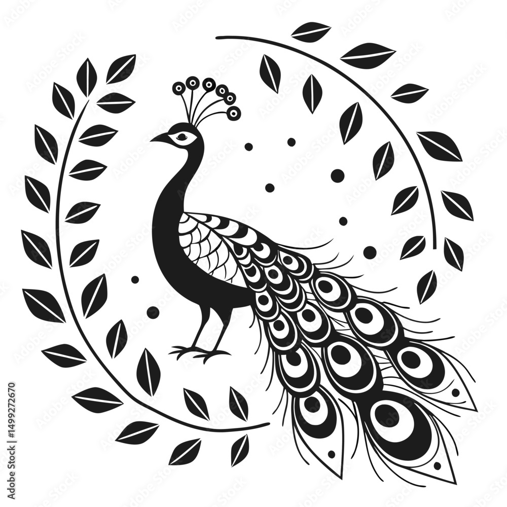 Fototapeta premium A Simple Stylized Laurel Wreath