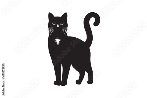 silhouette of a cat on a white background