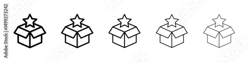 New product icon or logo illustration outline black style
