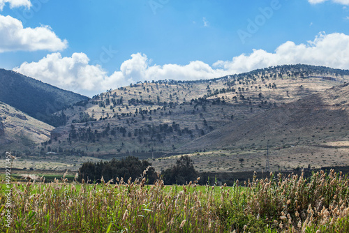Israel mountain Gilboa beautiful landscape