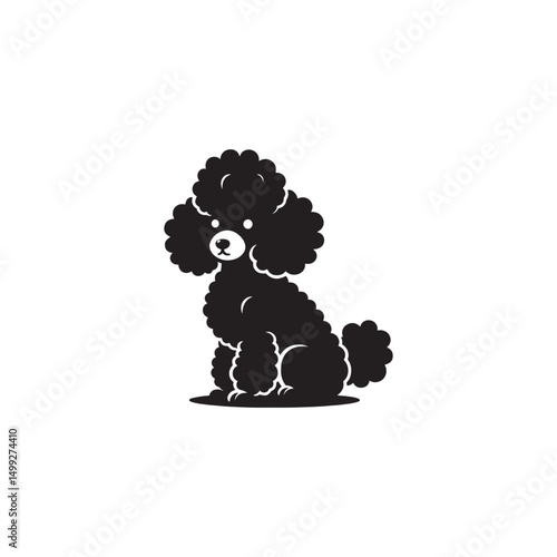 **"Elegant Toy Poodle Vector Silhouette: Stylish Small Dog Design Featuring Curly Fur, Graceful Posture, and Playful Expression in Clean, Minimalist Style for Crafts and Digital Art"**

