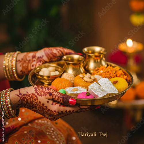 Hariyali Teej: Woman's Hand...