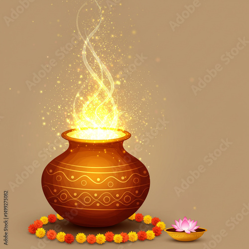 Magical Glowing Clay Pot wi...