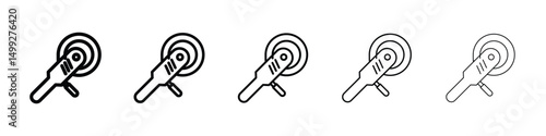 Polisher icon or logo illustration outline black style