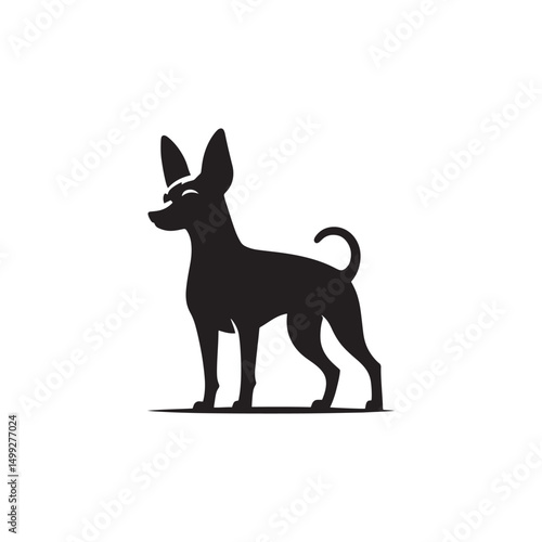 **"Distinctive Xoloitzcuintli Vector Silhouette: Sleek Mexican Hairless Dog Design Featuring Unique Profile, Smooth Coat, and Alert Stance in Clean, Minimalist Style for Crafts and Digital Art"**
