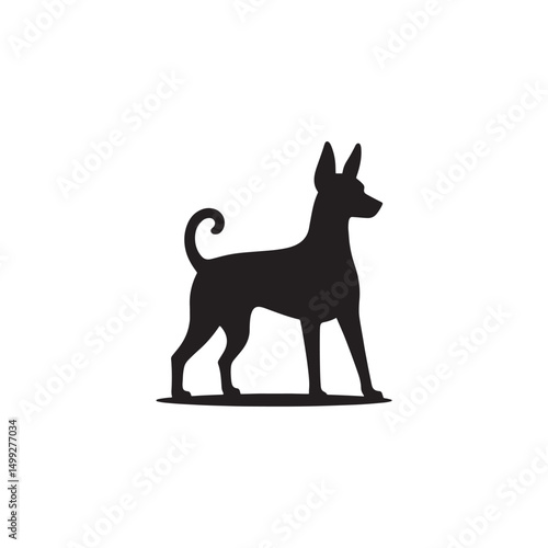**"Distinctive Xoloitzcuintli Vector Silhouette: Sleek Mexican Hairless Dog Design Featuring Unique Profile, Smooth Coat, and Alert Stance in Clean, Minimalist Style for Crafts and Digital Art"**
