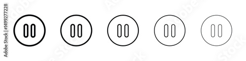 Pulse icon or logo illustration outline black style