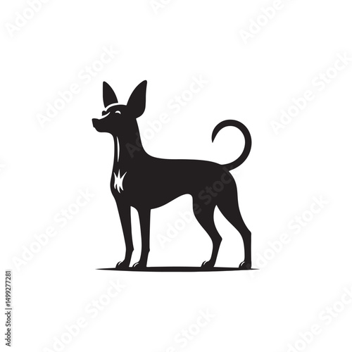 **"Distinctive Xoloitzcuintli Vector Silhouette: Sleek Mexican Hairless Dog Design Featuring Unique Profile, Smooth Coat, and Alert Stance in Clean, Minimalist Style for Crafts and Digital Art"**
