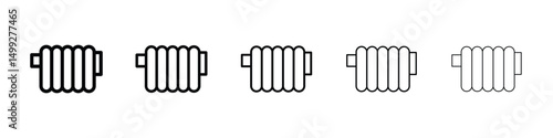 Radiator icon or logo illustration outline black style