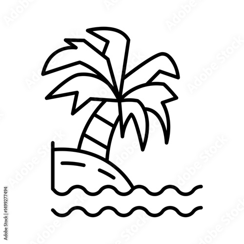 palm tree beach element