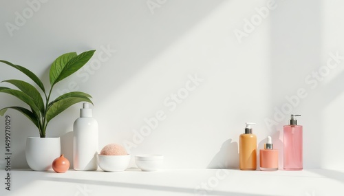 Clean minimalist product display on white backdrop, minimal, blank