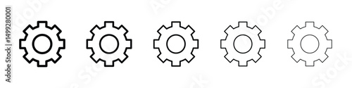 Settings icon or logo illustration outline black style