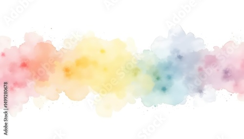  a picture of a colorful cloud background with a white background,