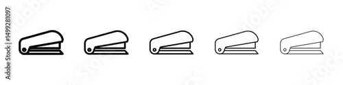 Stapler icon or logo illustration outline black style
