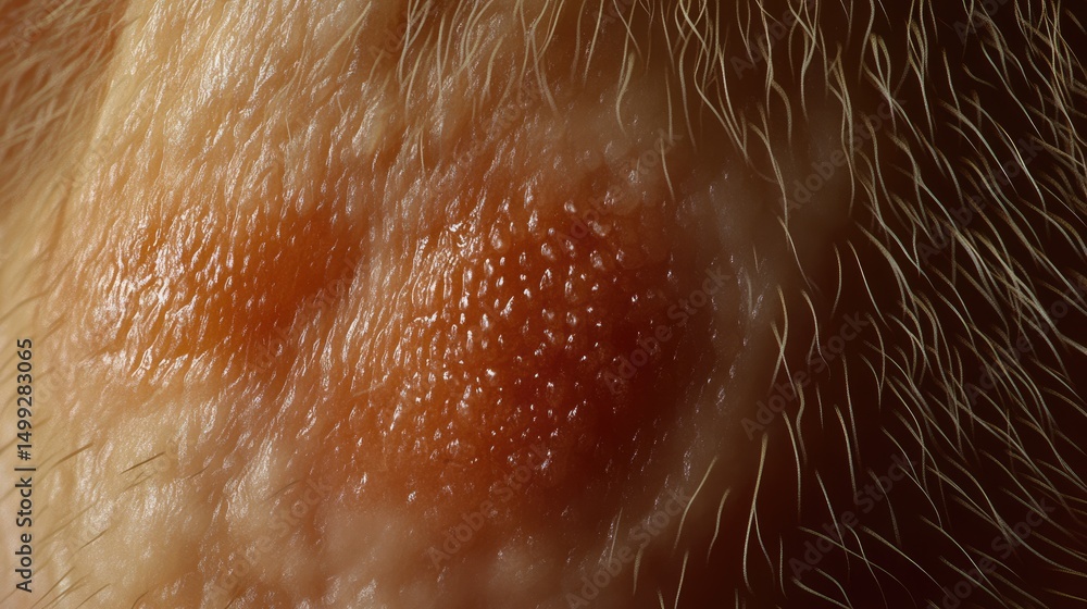 Fototapeta premium Fine Vellus hairs forming soft patterns over simulated skin