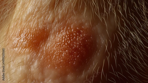 Fine Vellus hairs forming soft patterns over simulated skin