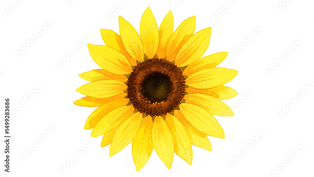 sunflower watercolor isolated on transparent background sunflower watercolor isolated on transparent background